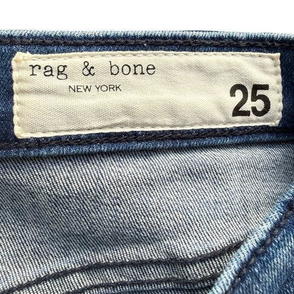 Rag and Bone Nina High Rise Ankle Flare Jeans Topaz Size 25 Medium Wash Blue - Picture 11 of 13